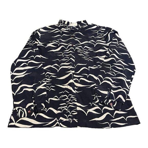 Lanvin Paris New York Long Sleeve Button Seagull Abstract Nautical Bird Shirt 14 - Picture 1 of 6
